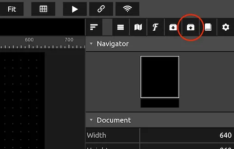 touchOSC import button