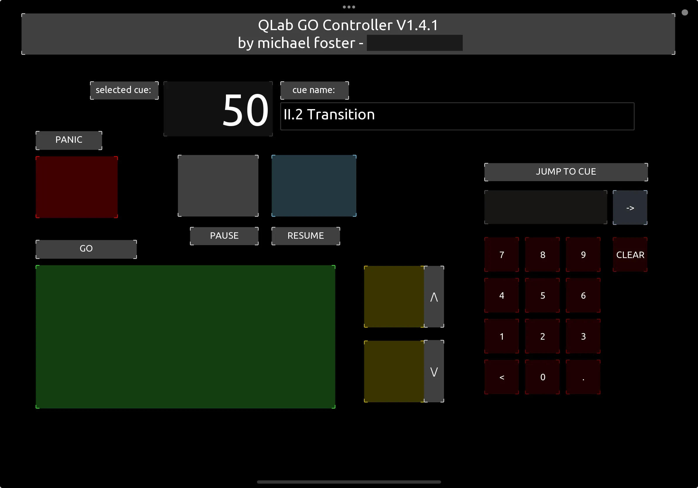 QLab go controller screenshot